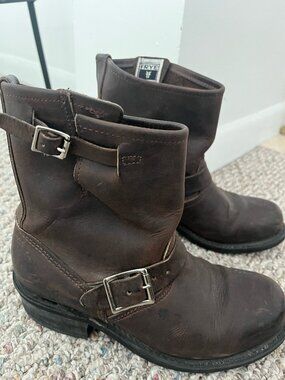 Frye Short Engineer Leather Boots